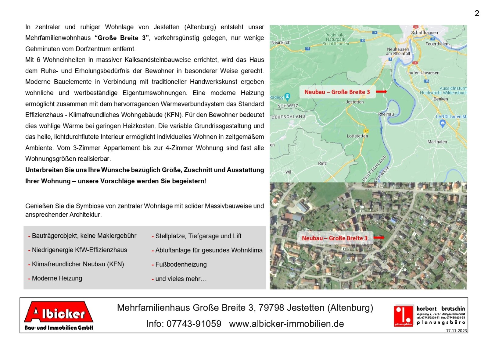 Lagebeschreibung Jestetten-Altenburg Große Breite 3