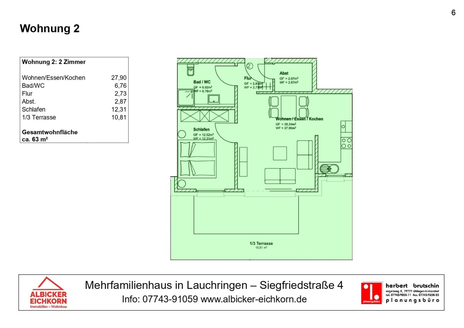 Grundriss Erdgeschoss Whg. 2