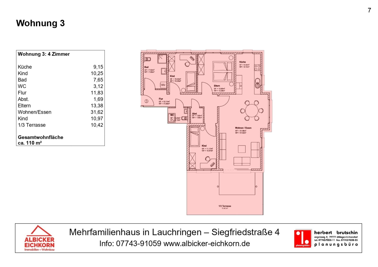 Grundriss Wohnung 3