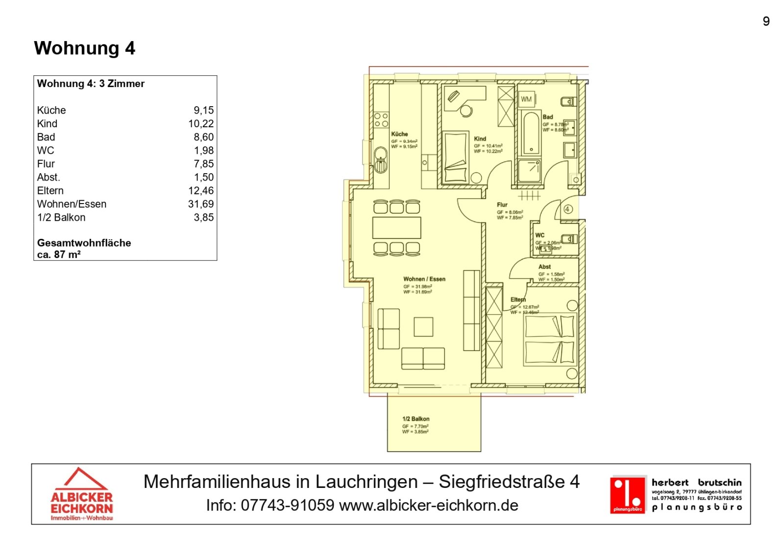 Grundriss Wohnung 4