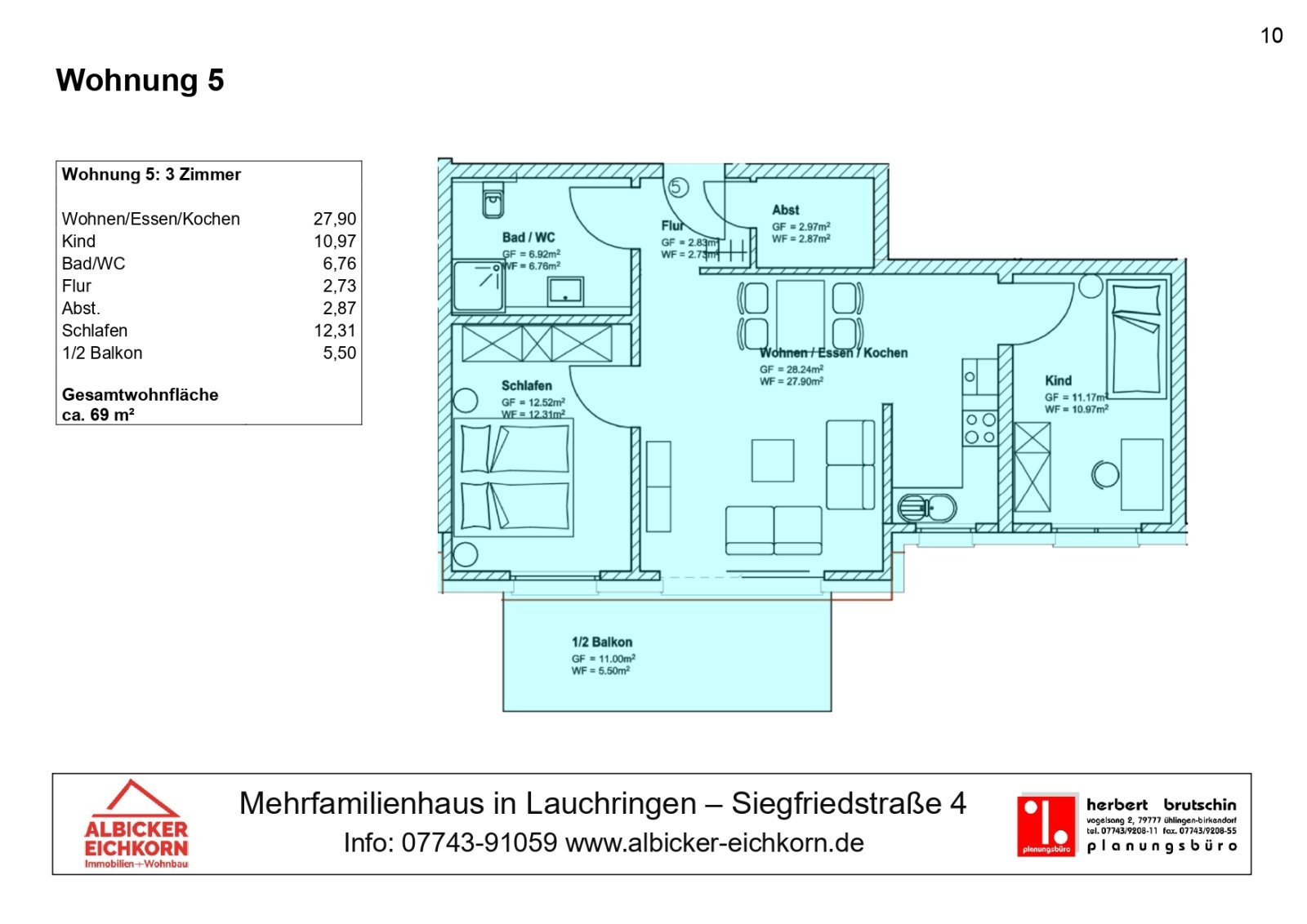 Grundriss Wohnung 5