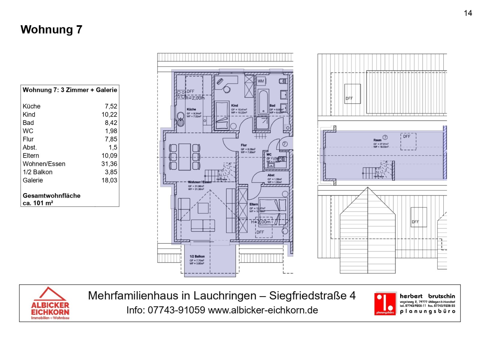 Grundriss Wohnung 7