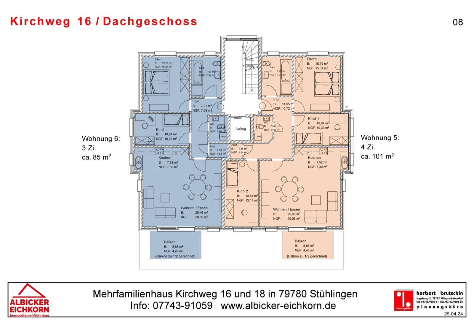 Übersicht Grundriss Dachgeschoss