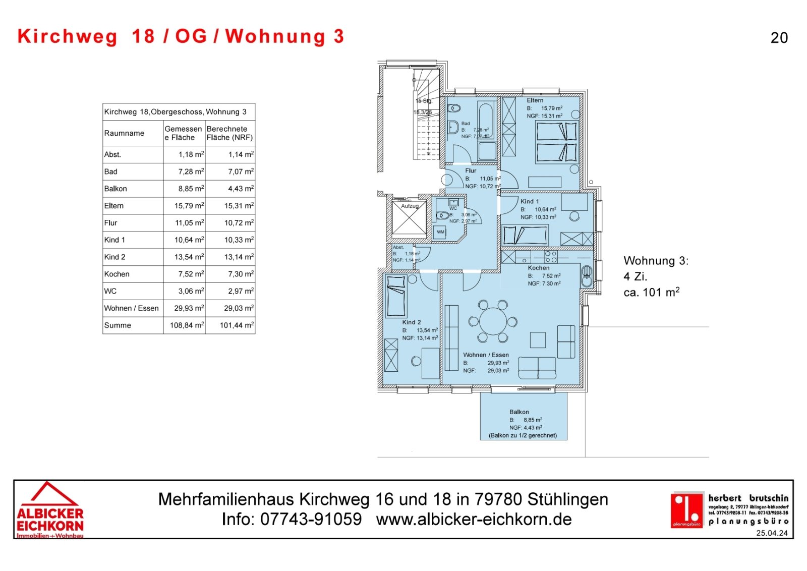 Grundriss Wohnung 3 OG