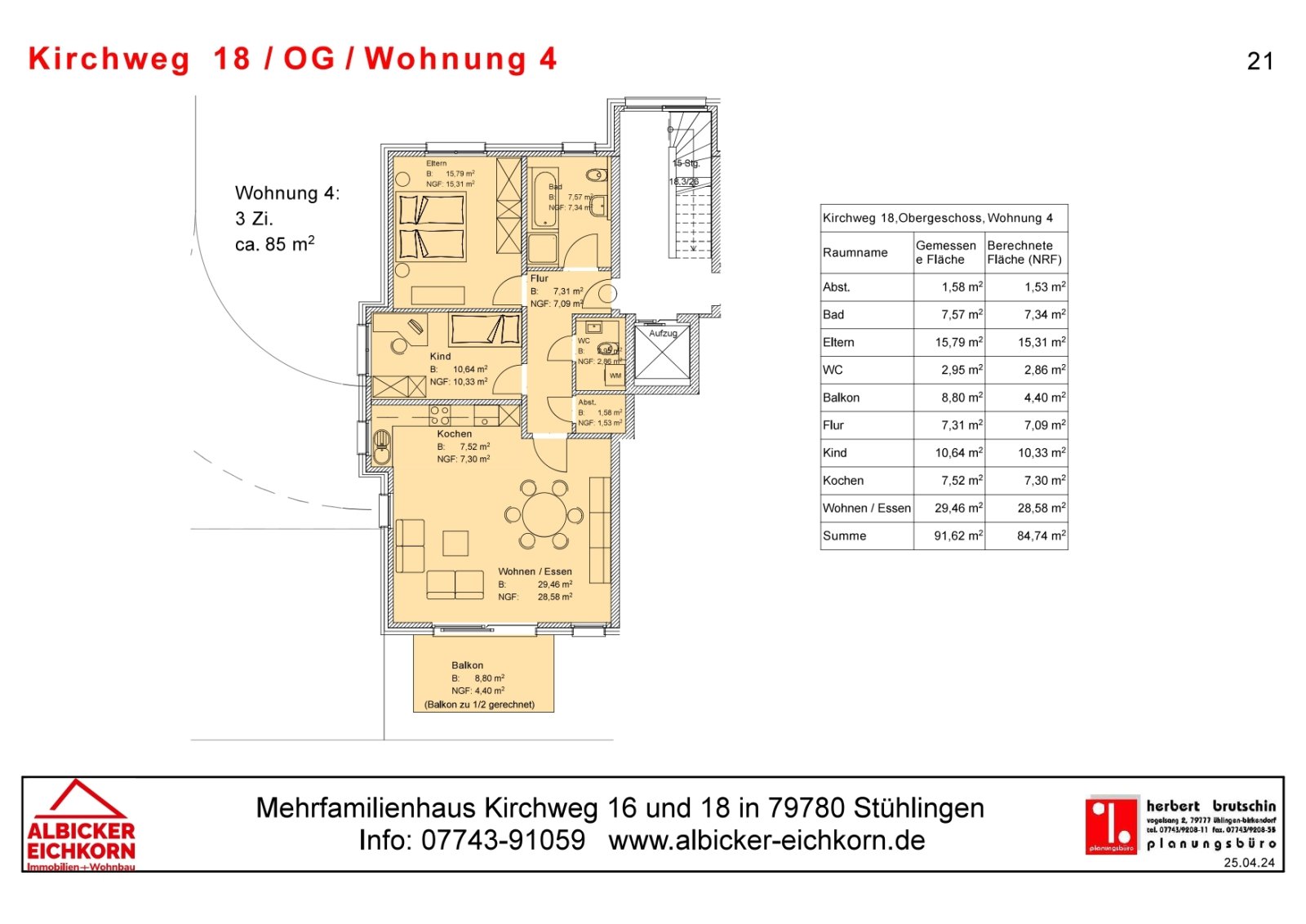 Grundriss Wohnung 4 OG