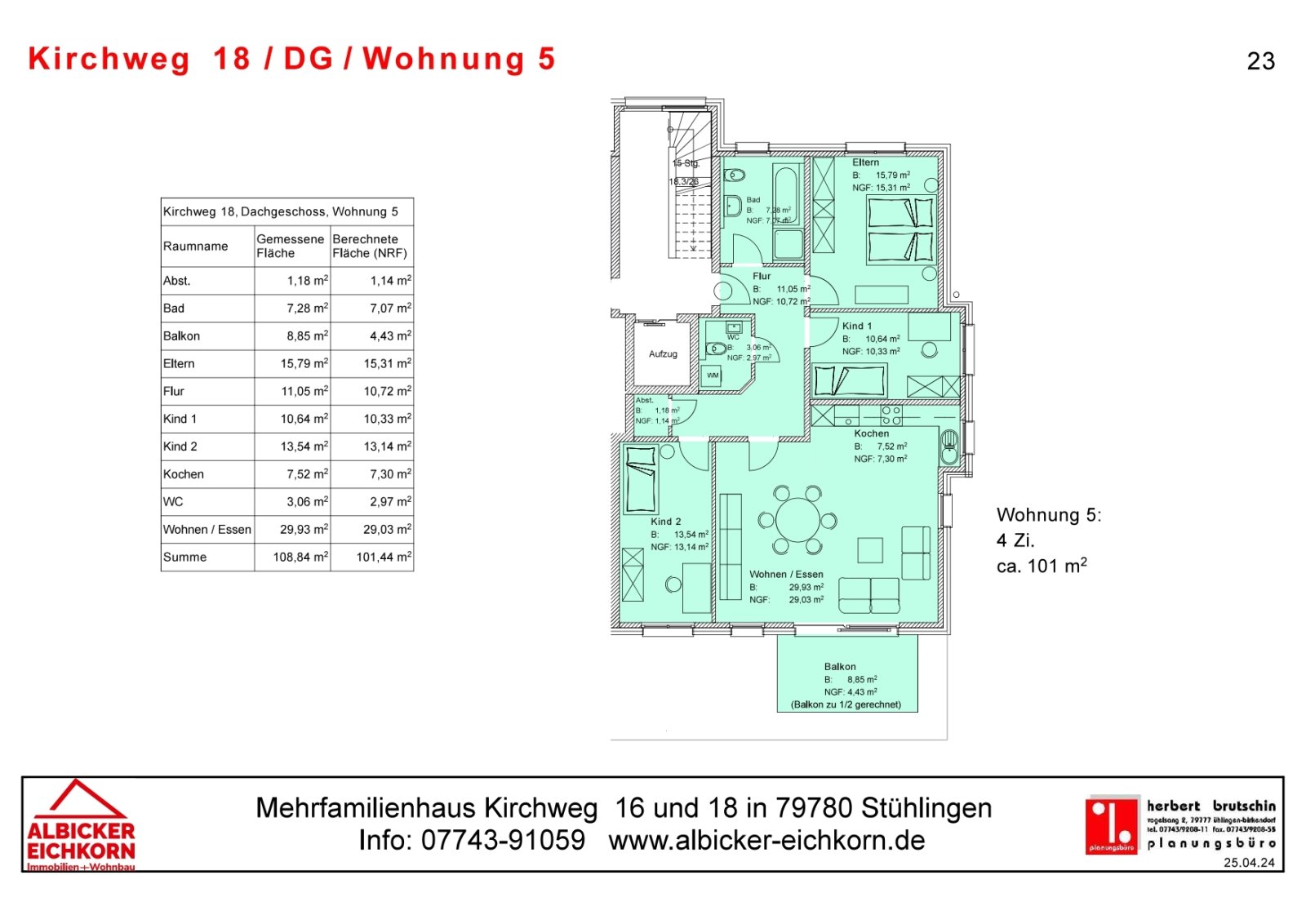 Grundriss Wohnung 5 DG