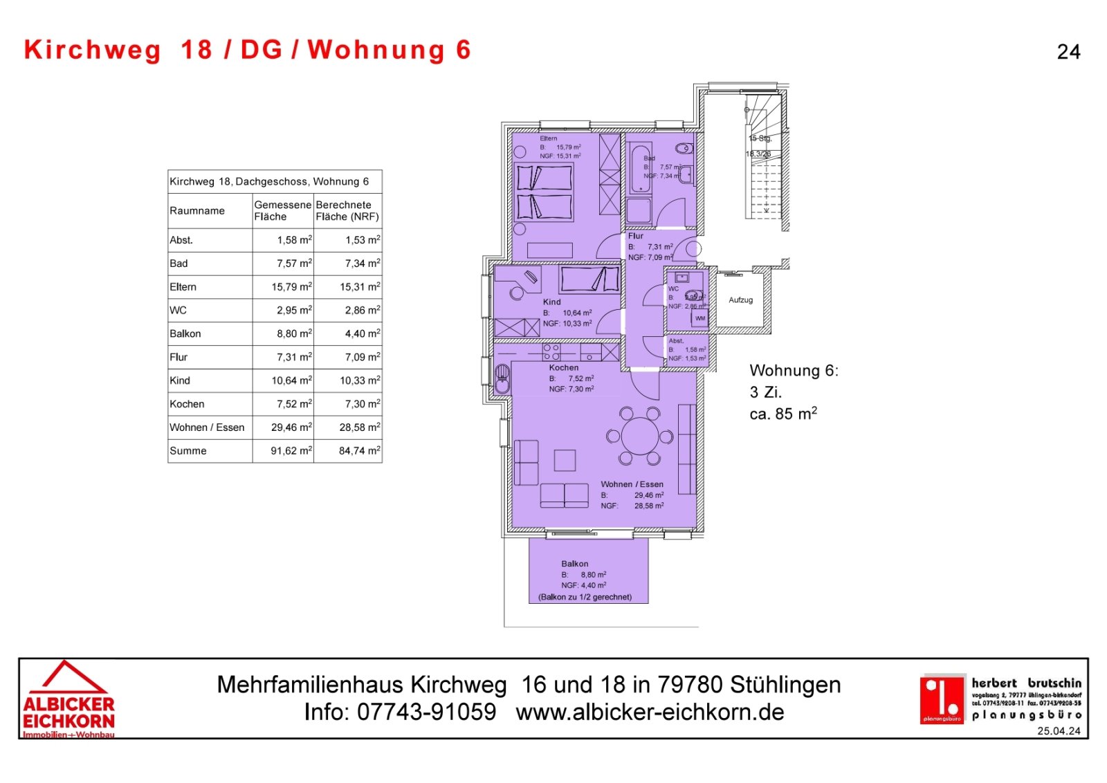 Grundriss Whg. 6 DG