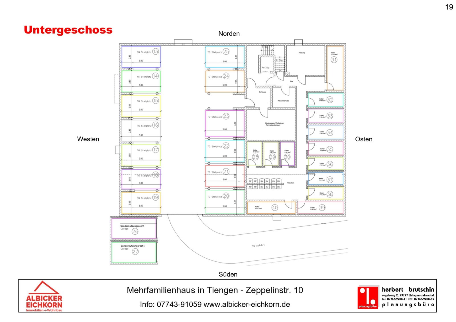 Untergeschoss mit Waschküche und Kellerräumen